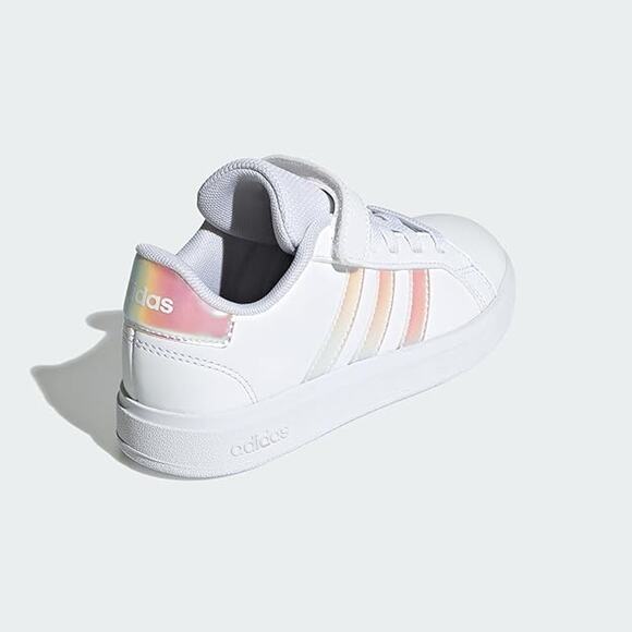 NWT Adidas Unisex Kids 4-7 Grand Court 2.0 Shoes, White-Size 2.5 - Picture 5 of 6